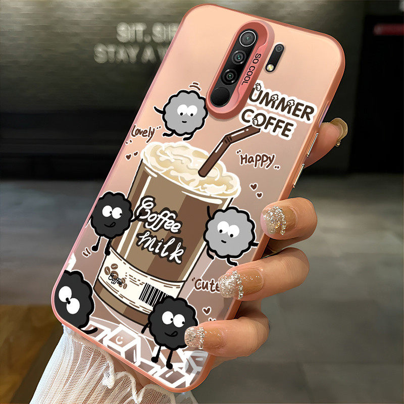 เคสสำหรับ Xiaomi Redmi 9 Prime 9A 9T 9C NFC 10A POCO C3 C33 M2 เคสโทรศัพท์กาแฟฤดูร้อนเปลือกแข็งกันกร