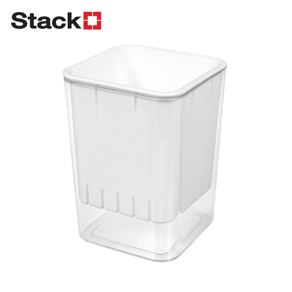 HomePro กล่องใส  TIDY SIZE M 9x9x14 ซม. สีขาว แบรนด์ STACKO