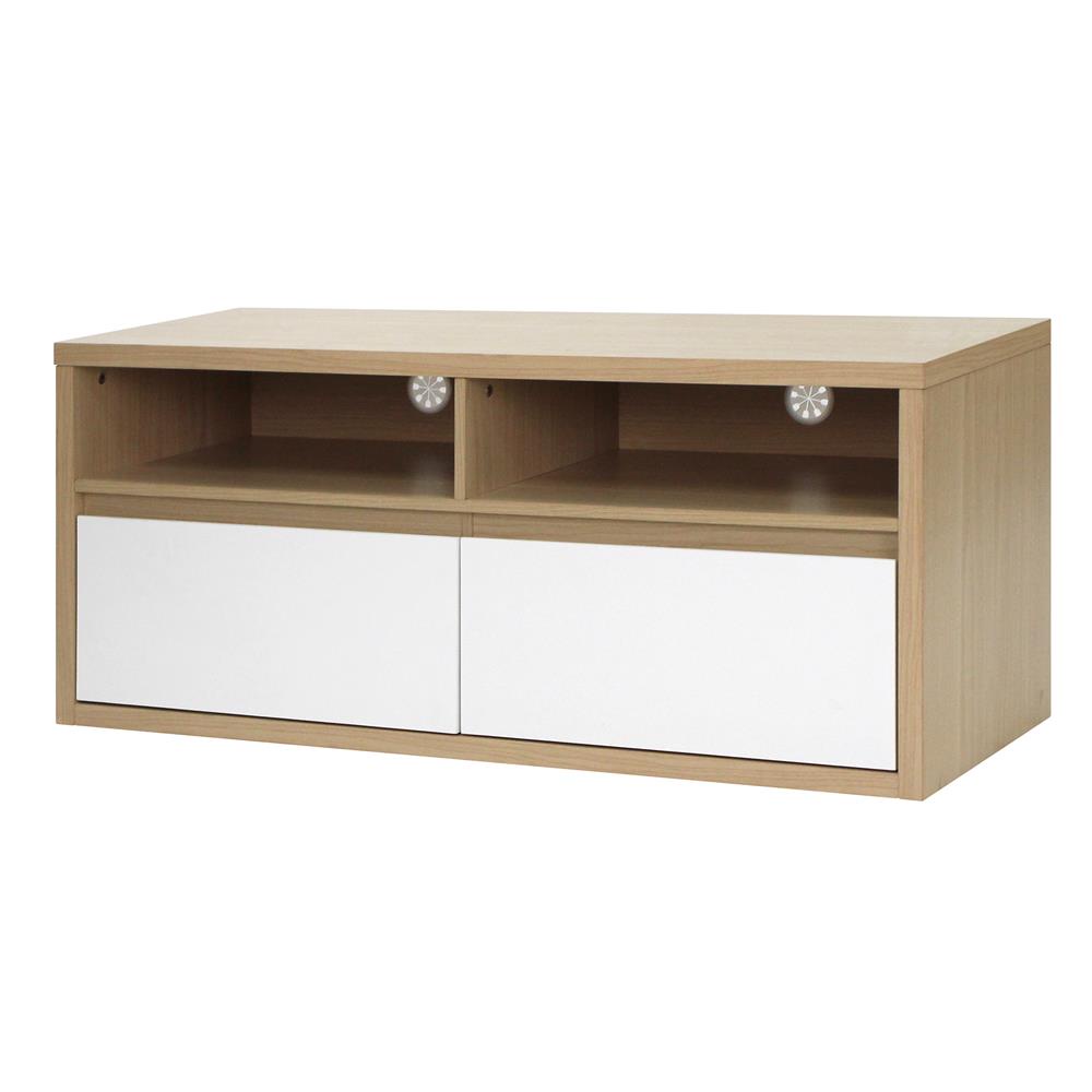 FURDINI ตู้วางทีวี PROGRET 120 ซม. สีโอ๊ค/ขาว จัดส่งโดย HomePro