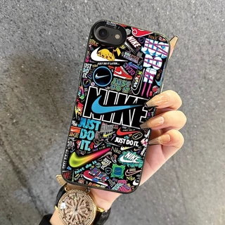 เคสสำหรับ iPhone 6 Plus 6s Plus 7 Plus 8 Plus SE 2020 X Xr Xs Max เคสโทรศัพท์แบรนด์อินเทรนด์โปร่งใส