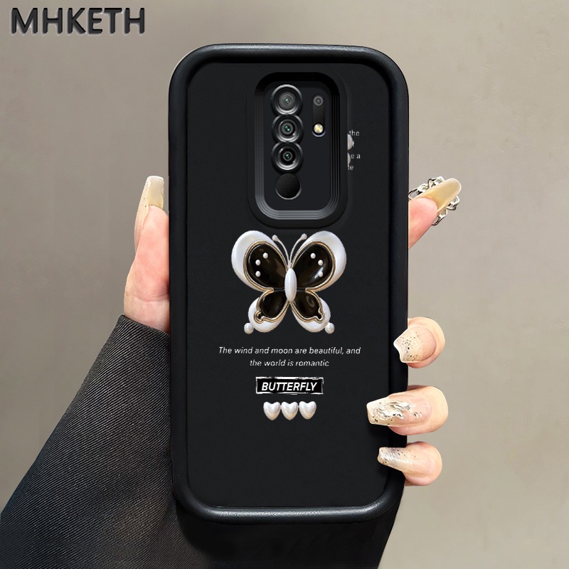 เคสสำหรับ Xiaomi Redmi 9 Prime 9i 9a 9t 9 Power 9c NFC 10 Prime 10C 13C 10A POCO C65 M2 C31 เคสโทรศัพท์ผีเสื้อแฟชั่น