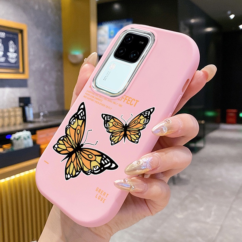 เคสสำหรับ VIVO V30 Pro 5G V29 Pro V29e V27 PRo 5G V23 V23i V20 Pro S1 S7 เคสโทรศัพท์ผีเสื้อกันกระแทก