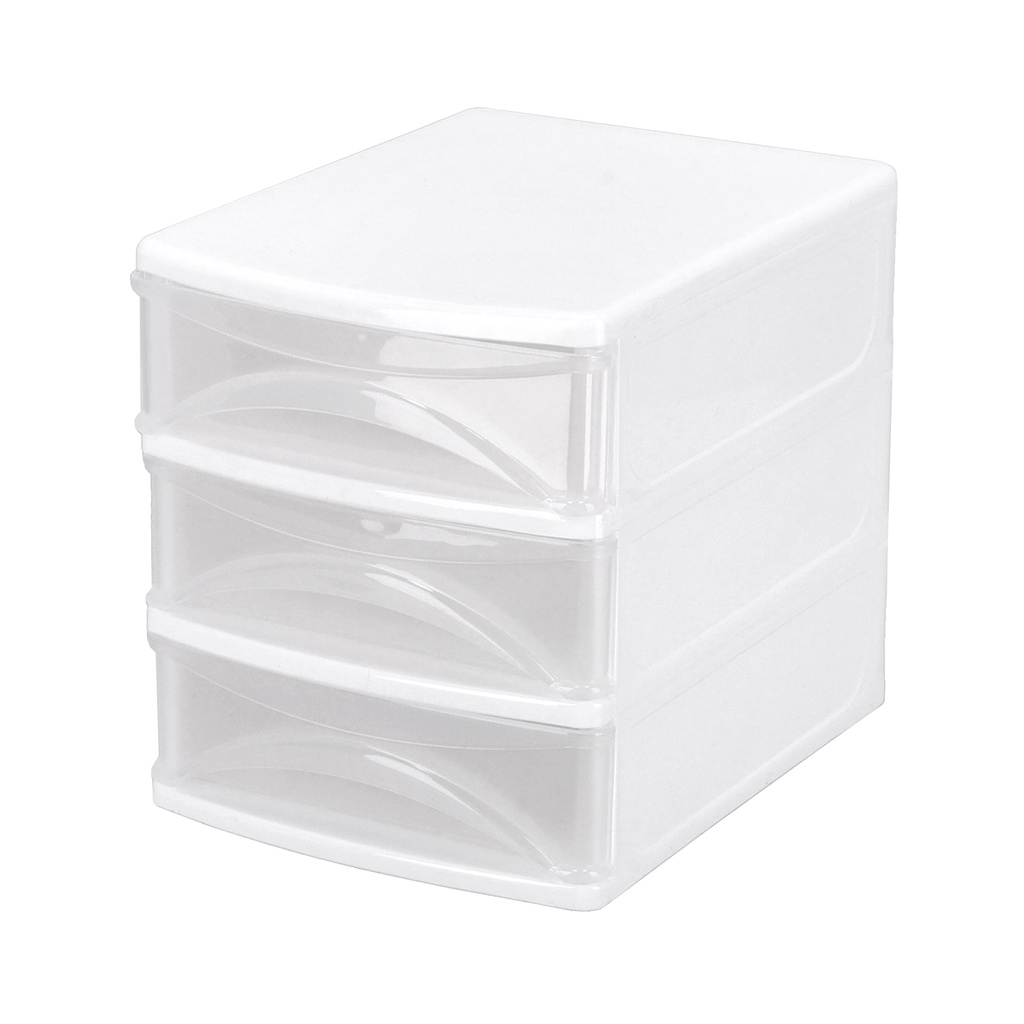 ตู้ลิ้นชักตั้งโต๊ะอเนกประสงค์ 3 ชั้น Micro Box KASSA HOME รุ่น API-1035M3 ขนาด 13 x 17 x 14.7 ซม.