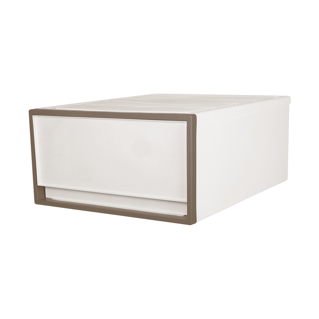 กล่องลิ้นชักอเนกประสงค์ซ้อนได้ 1 ช่อง Hotaru KASSA HOME รุ่น LKW-CB-91 สีครีม - น้ำตาล