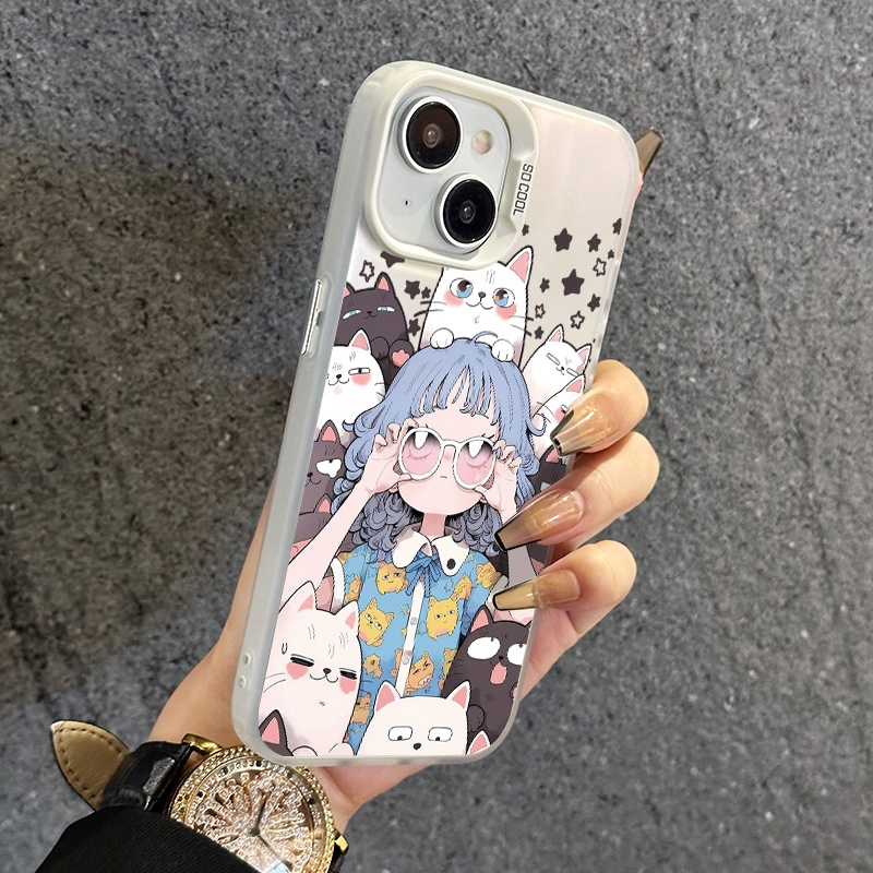 เคสสำหรับ VIVO Y50 Y30 Y30i Y51 2020 Y51A 2021 Y31 2021 Y53s Y33 เคสโทรศัพท์สำหรับหญิงสาวน่ารักไอศกรีมแฟนตาซี - รูปที่ 4