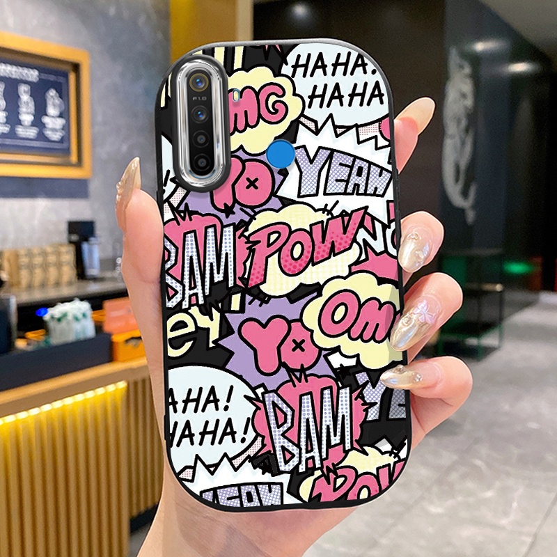 เคสสำหรับ Realme 5 5i 5s 6i C3 C3i 8 5G 8S 5G Q3 Q3i V13 5G Narzo 30 5G เคสโทรศัพท์ป๊อปนามธรรมกันกระ