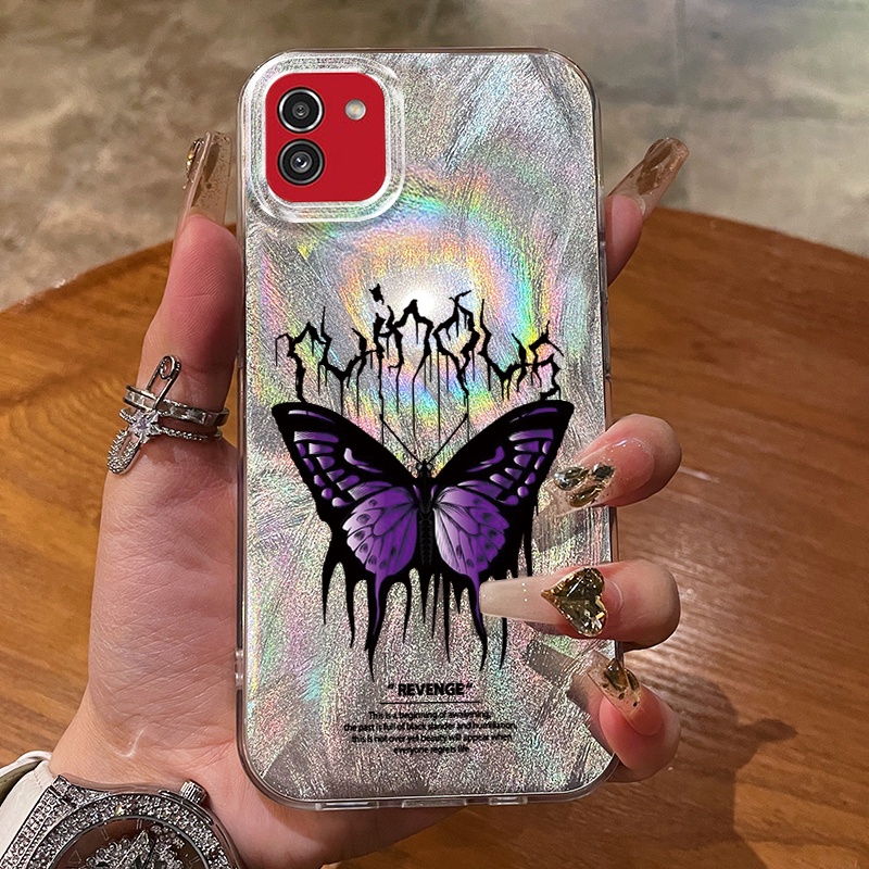 เคสสำหรับ Samsung A03 A04 A04s A04e M04 F04 M13 5G เคสโทรศัพท์ผีเสื้อ