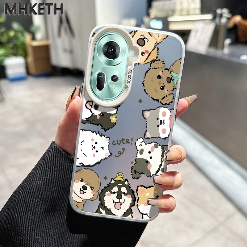 MHKETH เคสสำหรับ OPPO Reno 11 5G Reno 10 5G Reno 10 Pro 5G Reno 8T 5G เคสโทรศัพท์เคลือบเคสป้องกันการกระแทก