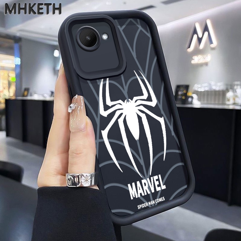 MHKETH เคสสำหรับ Realme C30 C30s C31 C33 C35 Narzo 50i Prime 50A Prime เคสสไปเดอร์แมนเคสโทรศัพท์มีลาย
