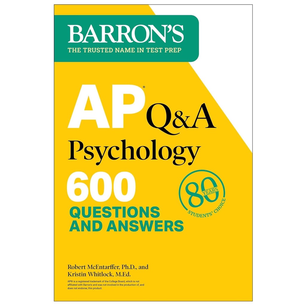 Chulabook|c321|หนังสือ|AP Q&A PSYCHOLOGY: 600 QUESTIONS AND ANSWERS