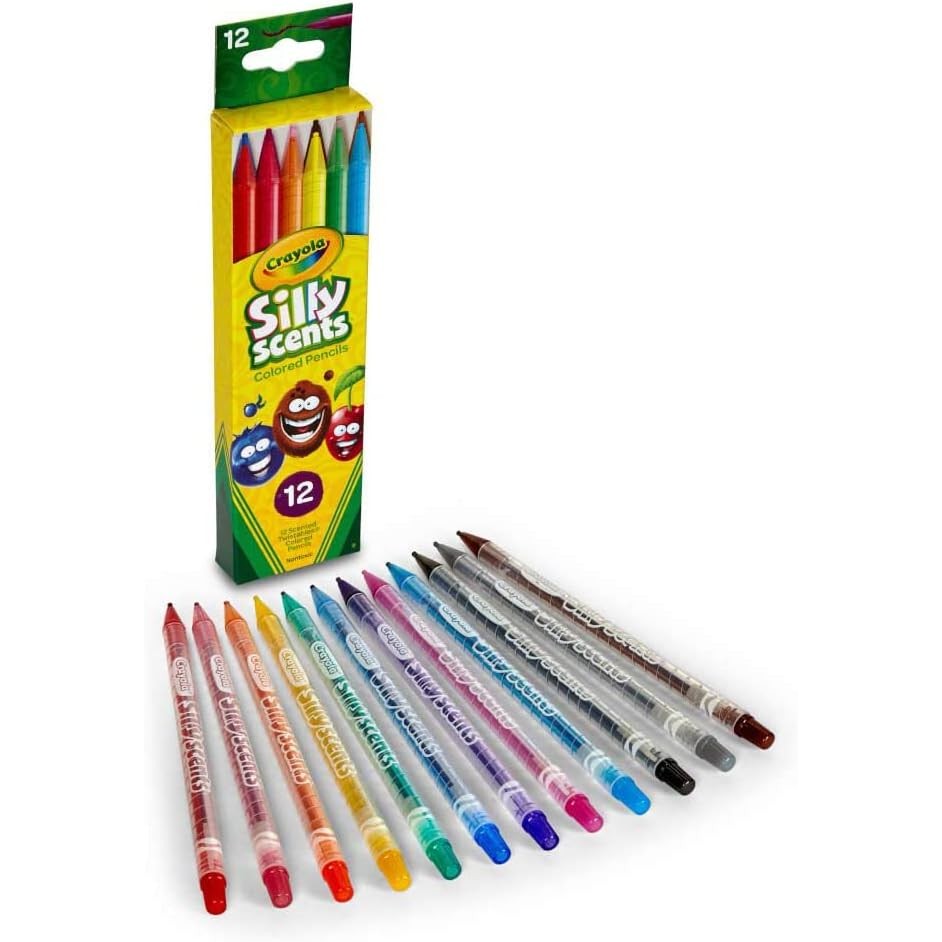 Crayola 12ct Silly Scents Twistables Colored Pencils เครโยล่า ดินสอสีกลิ่นหอมแบบหมุน 12สี 68-7402