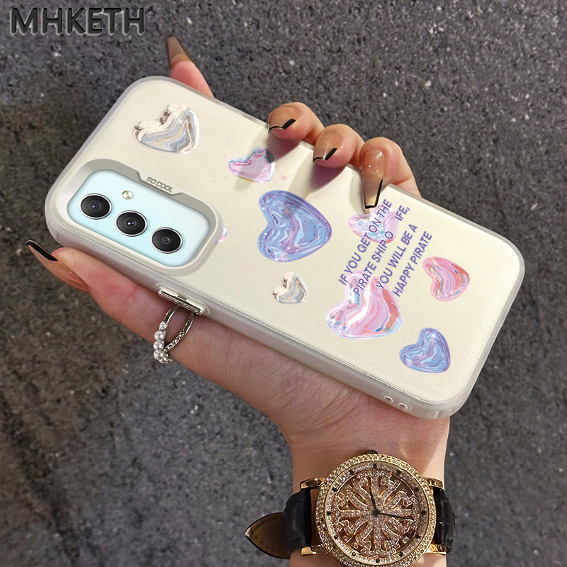 MHKETH เคสสำหรับ Samsung A34 5G A33 5G A32 A31 A30 A30S A20 M10S A23 4G A23 5G A20S A21S เคสโทรศัพท์ออกแบบรักแฟชั่น