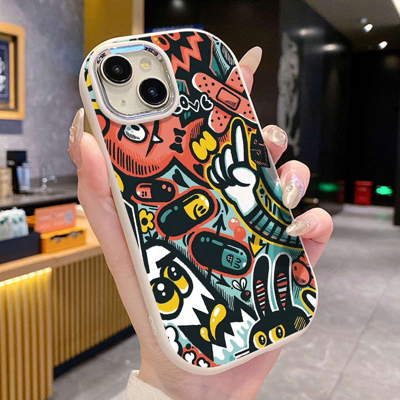 MHKETH เคสสำหรับ OPPO A15 A15s A35 เคสโทรศัพท์กราฟฟิตีอินเทรนด์ - รูปที่ 4