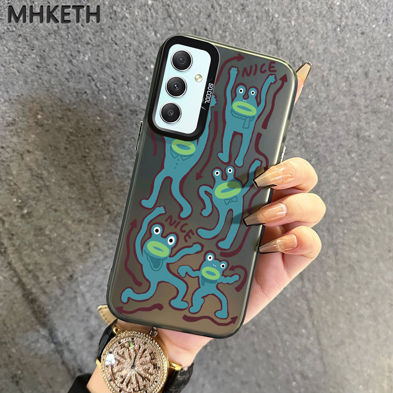 MHKETH เคสสำหรับ Samsung A34 5G A33 5G A32 A31 A30 A30S A20 M10S A23 4G A23 5G A20S A21S เคสโทรศัพท์มีลายกบการ์ตูนตลก