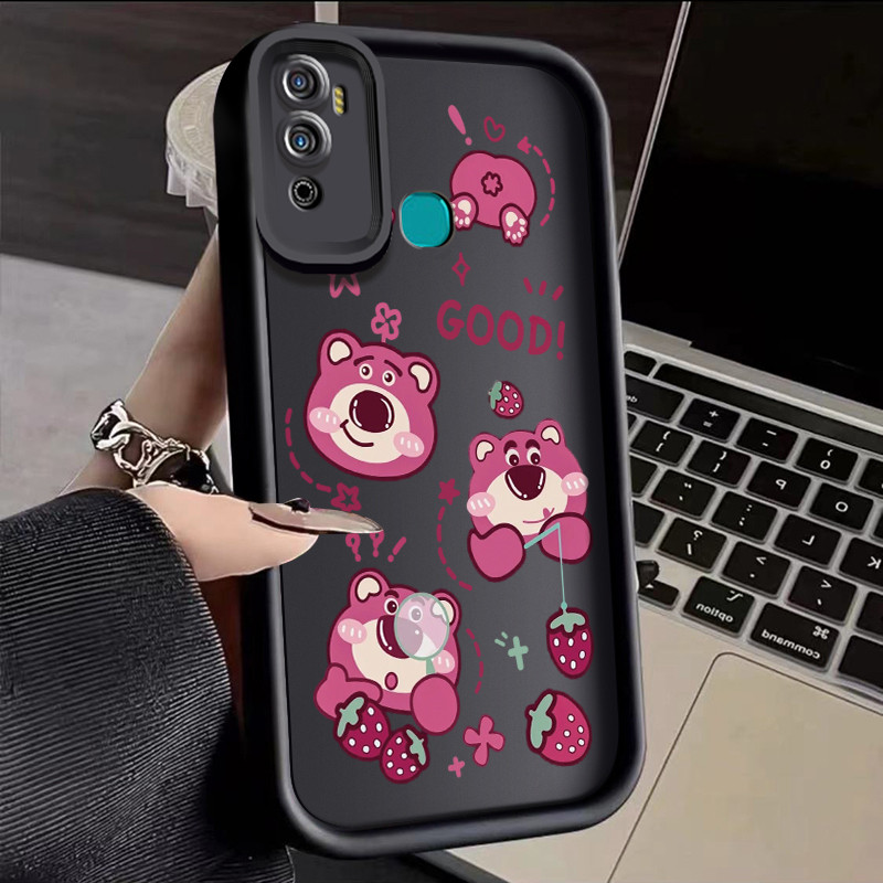 เคสสำหรับ Infinix Hot 11 Play Hot 10 Play Hot 9 Play เคสโทรศัพท์หมีโชคดีกันกระแทก