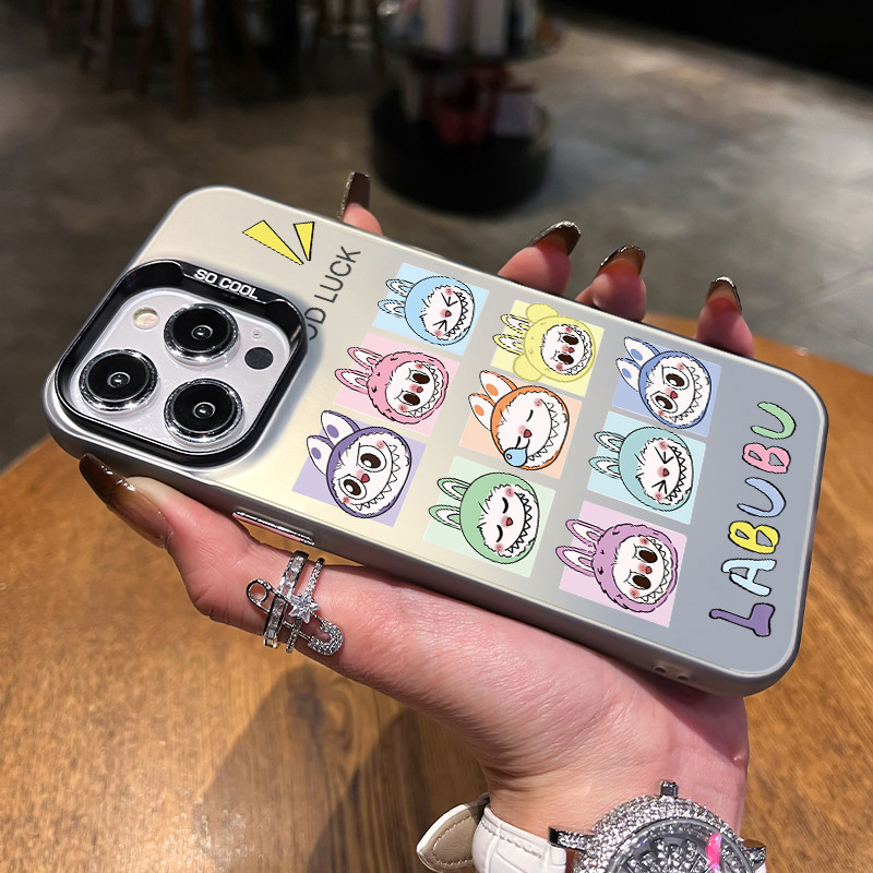 MHKETH เคสสำหรับ OPPO A74 A95 F19s F19 Pro A94 Reno 5F Reno 5 lite Reno 6 Lite เคสโทรศัพท์ LABUBU อีโมจิยอดนิยมและน่ารัก - รูปที่ 7