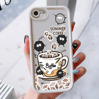 เคสสำหรับ iPhone 6 Plus 6s Plus 7 Plus 8 Plus SE 2020 X Xr Xs Max เคสโทรศัพท์กาแฟฤดูร้อนสามสีซิลิโคนกันกระแทก
