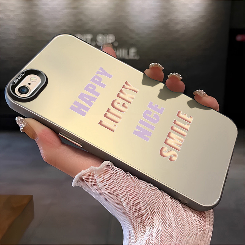 เคสสำหรับ iPhone 6 Plus 6s Plus 7 Plus 8 Plus SE 2020 X Xr Xs Max เคสโทรศัพท์โชคดีมีความสุขกันกระแทก