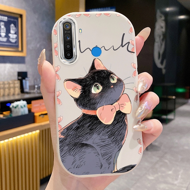 เคสสำหรับ Realme 5 5i 5s 6i C3 C3i 8 5G 8S 5G Q3 Q3i V13 5G Narzo 30 5G เคสโทรศัพท์รูปแมว