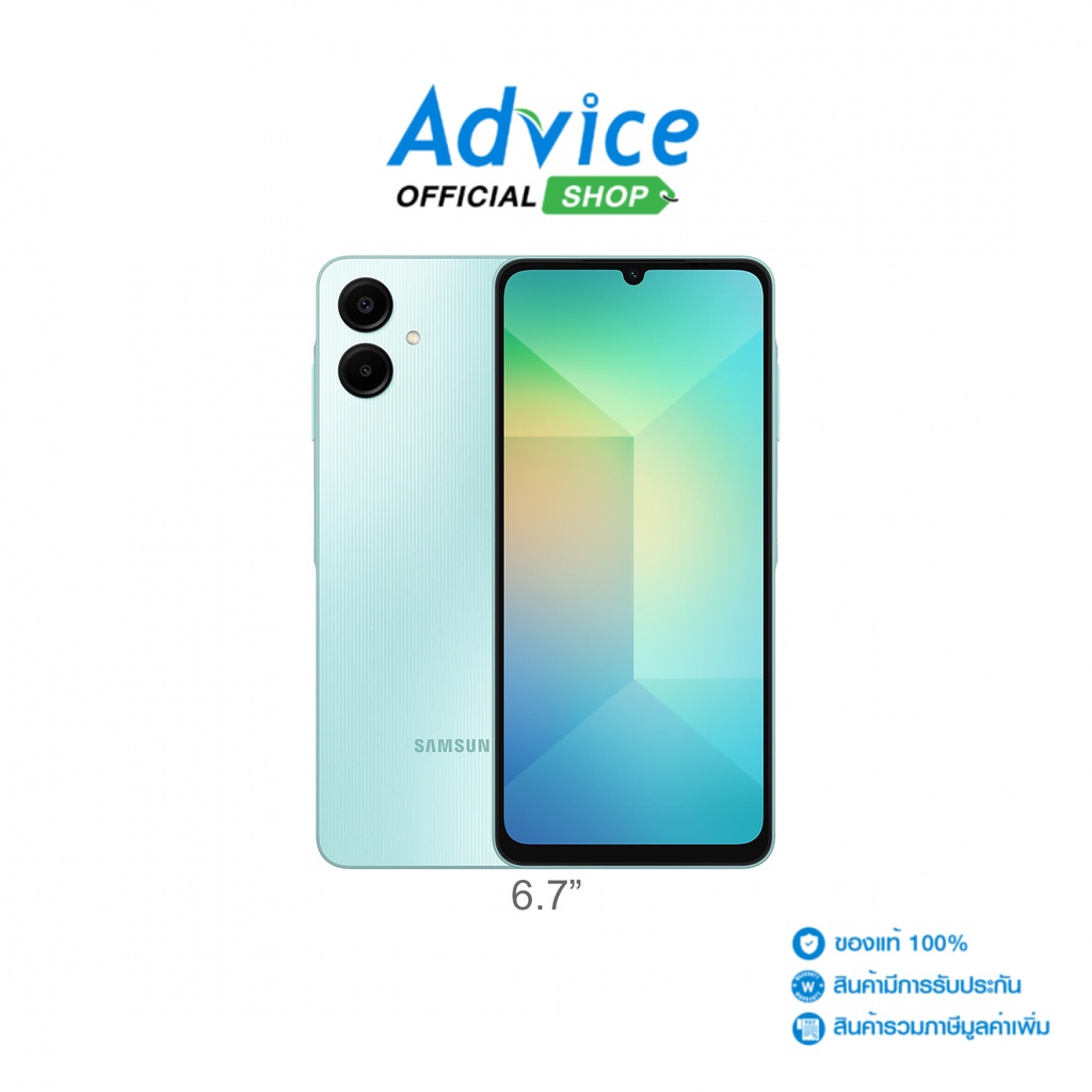 SAMSUNG A06 (4+128GB,SM-A065FLGGTHL) Light Green - A0162141