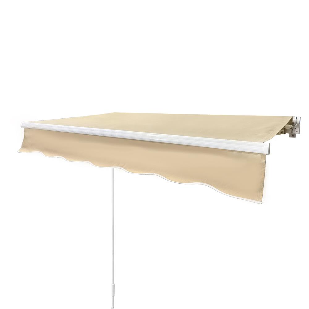 SUNSHIELD กันสาดผ้าพับได้ 395x300 ซม. สีเบจ จัดส่งโดย HomePro