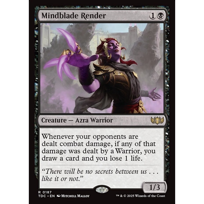 Mindblade Render TDC Tarkir: Dragonstorm Commander การ์ด Magic the Gathering [MTG] ของแท้
