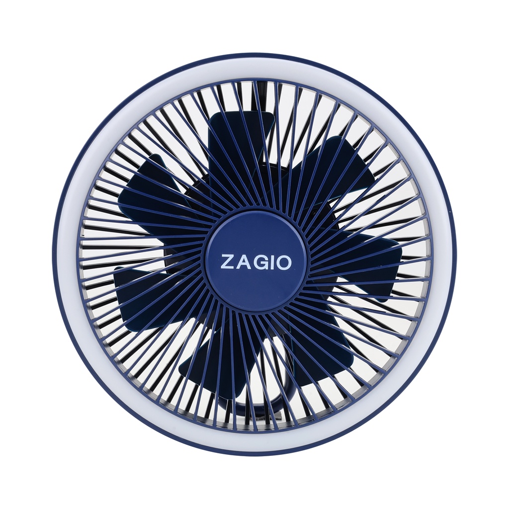 พัดลมไร้สายแบบแขวน 5 นิ้ว ZAGIO รุ่น ZG-9155 BL สีน้ำเงิน