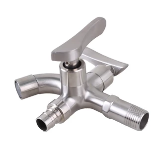 MARINE ก๊อกล้างพื้น 2 ทาง สแตนเลส 304 รุ่น PADDLE KD71 |ZWF|