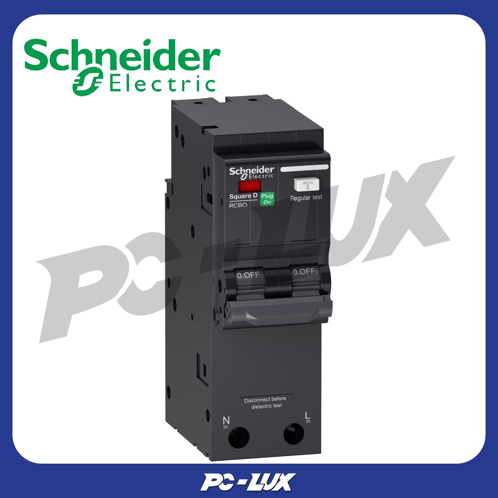 Schneider Electric เมนเซอร์กิตเบรกเกอร์ RCBO 2P รุ่น QO220C10RCBO30