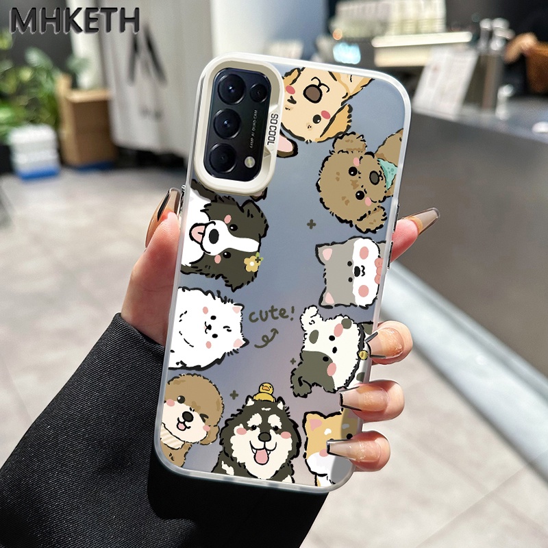 MHKETH เคสสำหรับ OPPO Reno 5 4G Reno 5 5G Reno 5K Reno 6 4G Find X3 Lite เคสโทรศัพท์เคลือบเคสป้องกันการกระแทก
