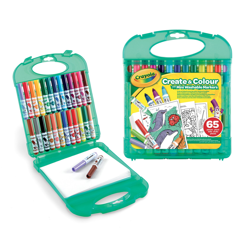 Crayola Pip-Squeaks Washable Marker Kit เครโยล่า ชุดปากกาเมจิกปิ๊ป สควิค ล้างออกได้ 65 ชิ้น 04-5227