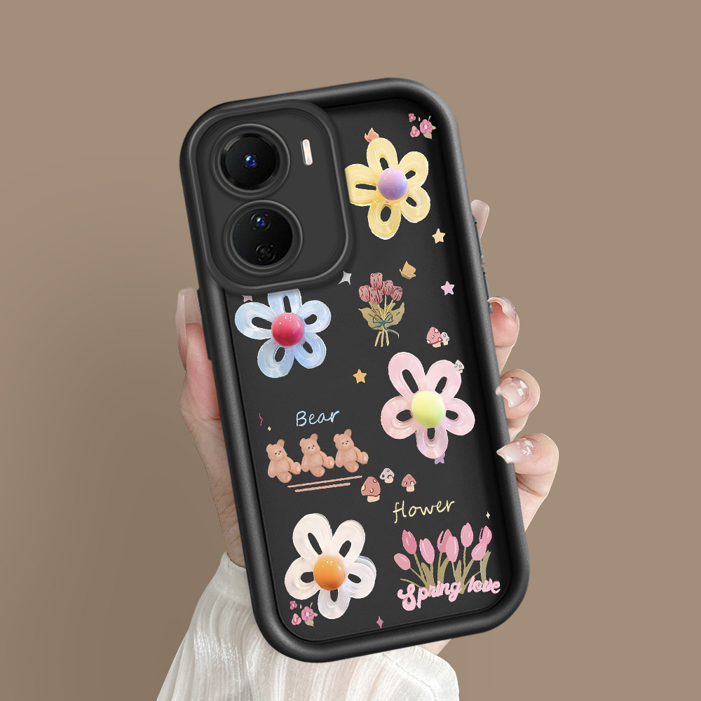 VIVO Y16 เคส Flower เคสวีโว่ เคสโทรศัพท์ TY T20627