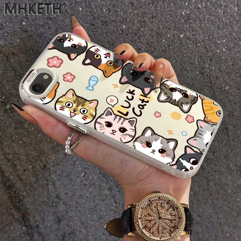MHKETH เคสสำหรับ iPhone 6 Plus 6s Plus 7 Plus 8 Plus SE 2020 X Xr Xs Max เคสป้องกันโทรศัพท์ตกการ์ตูน