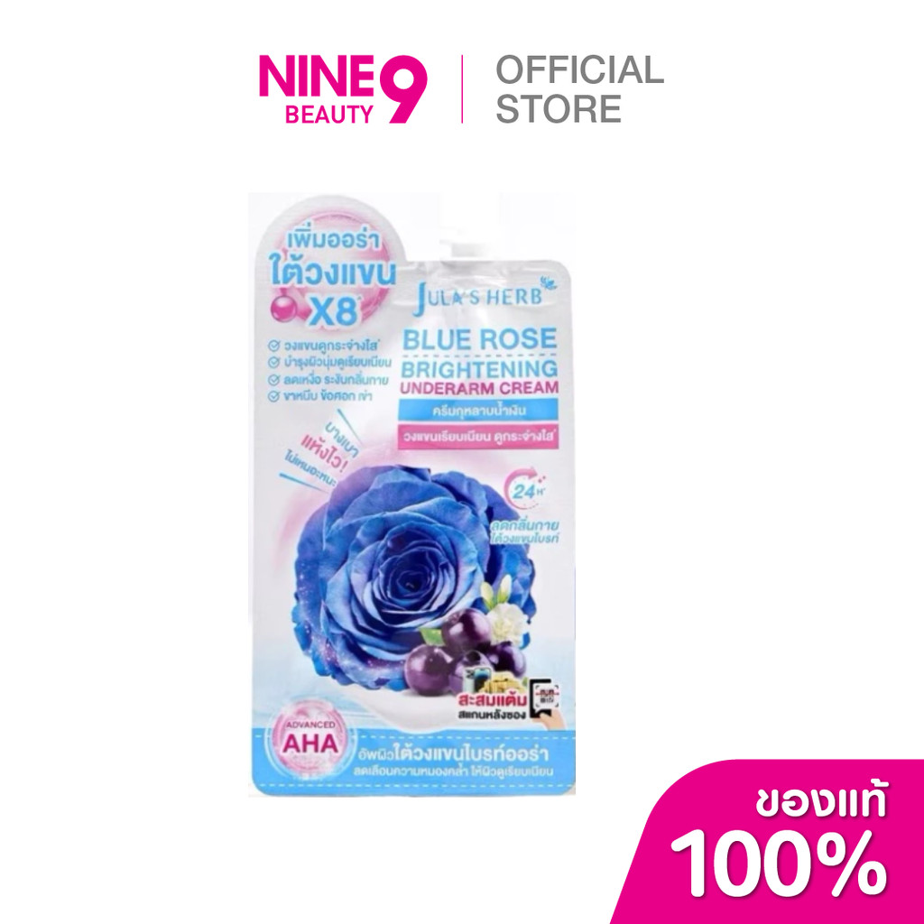 Jula's Herb Blue Rose Brightening Underarm Cream จุฬาเฮิร์บ บลู โรส ไบรท์เทนนิ่ง อันเดอร์อาร์ม ครีม 10g