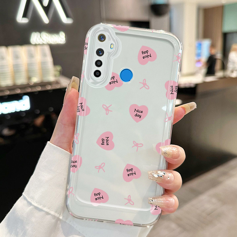 เคสสำหรับ Realme 5 5i 5s 6i C3 C3i C2 C2s OPPO A1K เคสโทรศัพท์ผีเสื้อรักหัวใจ