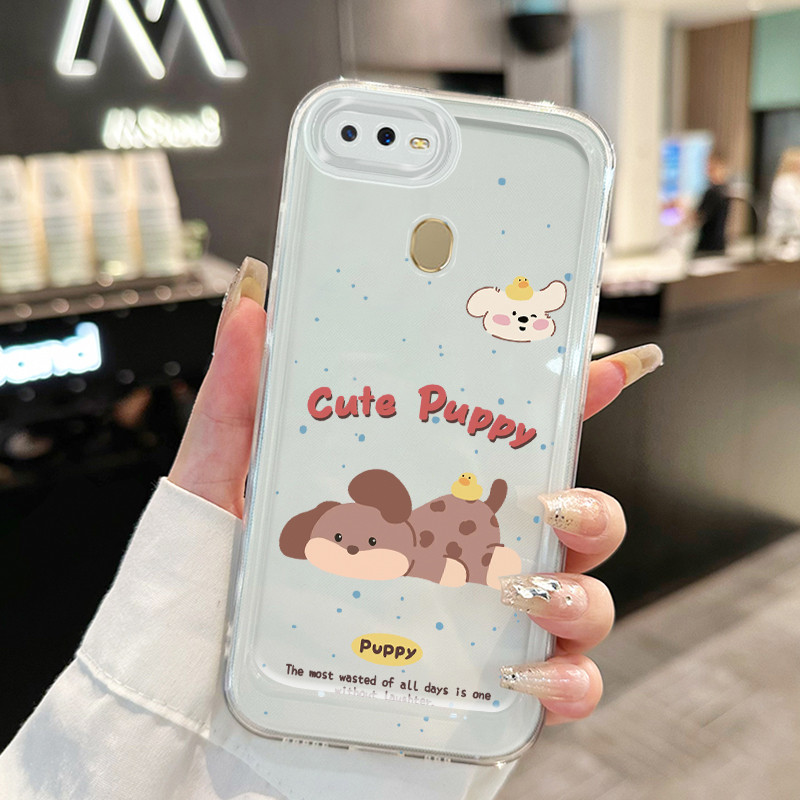 เคสสำหรับ OPPO A7 A5s A12 A12s A11K A5 A3s A12E Realme C1 เคสโทรศัพท์กระต่ายสุนัขน่ารัก