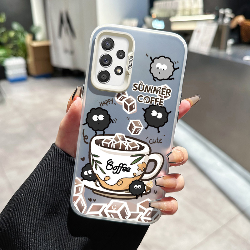 เคสสำหรับ Samsung A52 4G A52 5G A52s 5G A51 M40S A50 A50S A53 5G A54 5G เคสโทรศัพท์ดีไซน์สร้างสรรค์สำหรับกาแฟฤดูร้อน