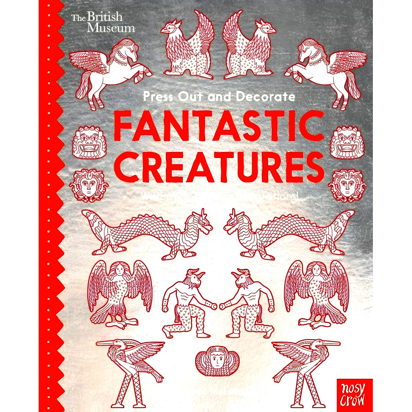 BBW หนังสือเด็ก British Museum Press Out And Decorate: Fantastic Creatures ISBN: 9781788008457