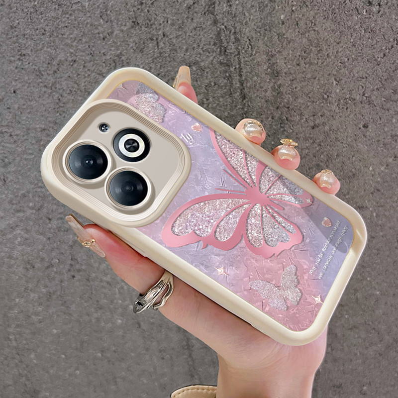 เคสสำหรับ Infinix Smart 8 Smart 8 Plus Smart 8 Pro Smart 8 HD Tecno Pop 8 Spark Go 2024 Spark 20 เคสโทรศัพท์ผีเสื้อ