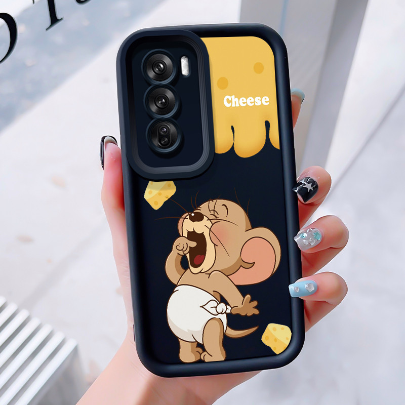 เคสสำหรับ OPPO Reno 12 5G Reno 12F 4G Reno 12F 5G เคสโทรศัพท์แมวกันกระแทกกลมและอ้วน