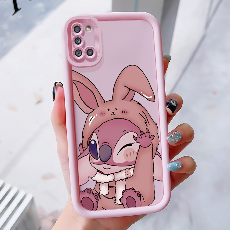เคสสำหรับ Samsung Galaxy A31 เคสโทรศัพท์น่ารักตะเข็บสามสีซิลิโคนกันกระแทก