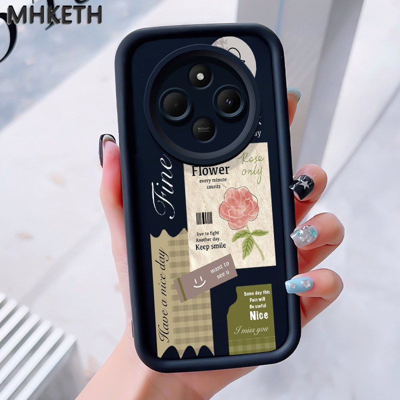 MHKEID เคสสำหรับ Xiaomi Redmi 14C 4G 14C 5G A3 Pro 4G A4 5G POCO C75 เคสโทรศัพท์ซิลิโคนนุ่มที่ทันสมัยและอินเทรนด์