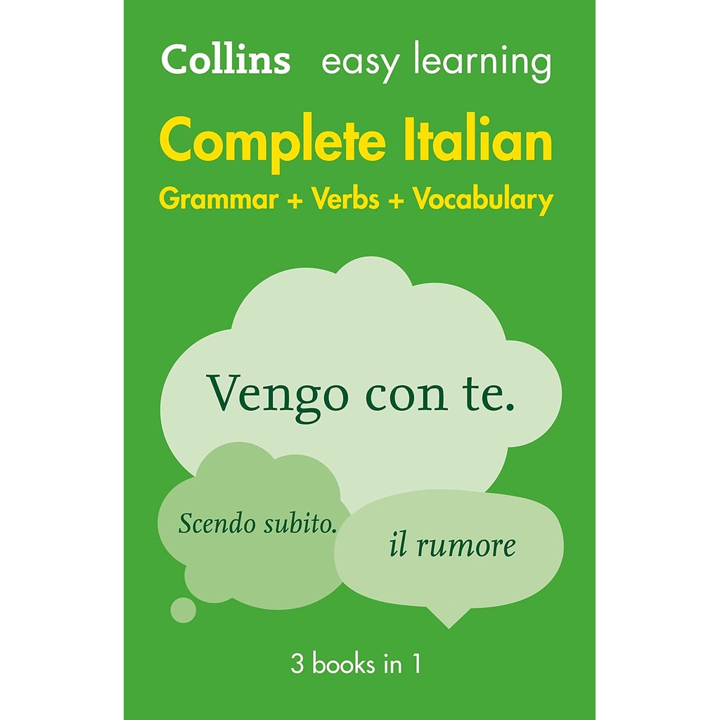 New Book COLLINS EASY LEARNING COMPLETE HALIAN GRAMMAR, VERBS AND VOCABULARY (3 BOOKS IN 1) (2ND EDN
