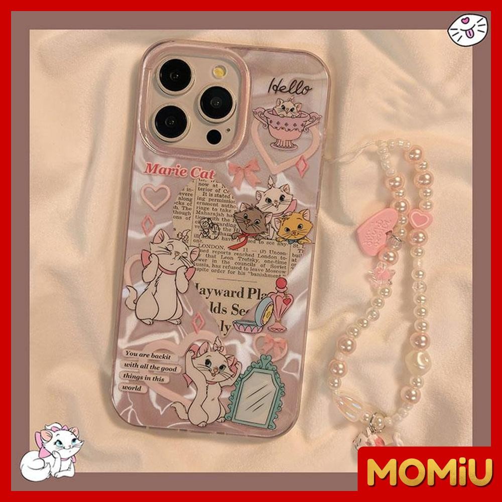 MOMiU - เข้ากันได้สำหรับ เคสไอโฟน11 เคส iphone 16 Pro Max 7Plus XR 12 13 14 15 สเตอริโอเลเซอร์สุดหรู ลูกแมวน่ารักกับโบว์