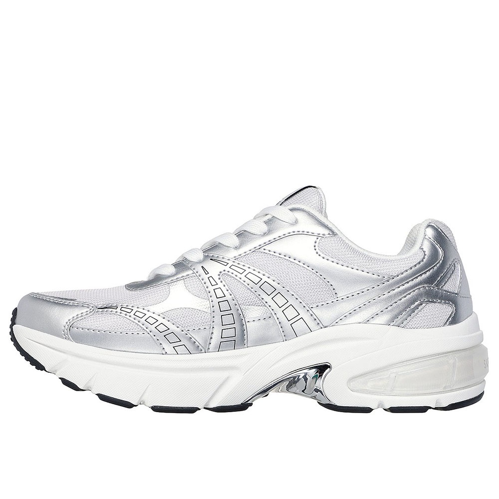 Skechers สเก็ตเชอร์ส รองเท้าผู้ชาย Men SKX Street Shadow Stellar 90 Shoes - 183216-SIL Air-Cooled Memory Foam