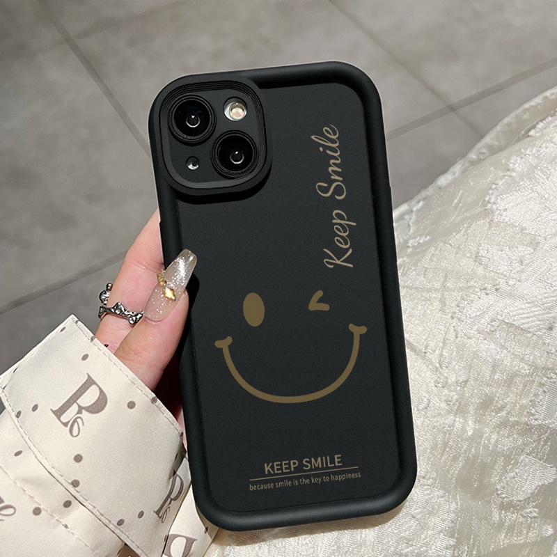 เคสสำหรับ Infinix Hot 11 Play Hot 10 Play Hot 9 Play เคสโทรศัพท์กันกระแทกซิลิโคนรูปหน้ายิ้มแบบเรียบง่าย - รูปที่ 7