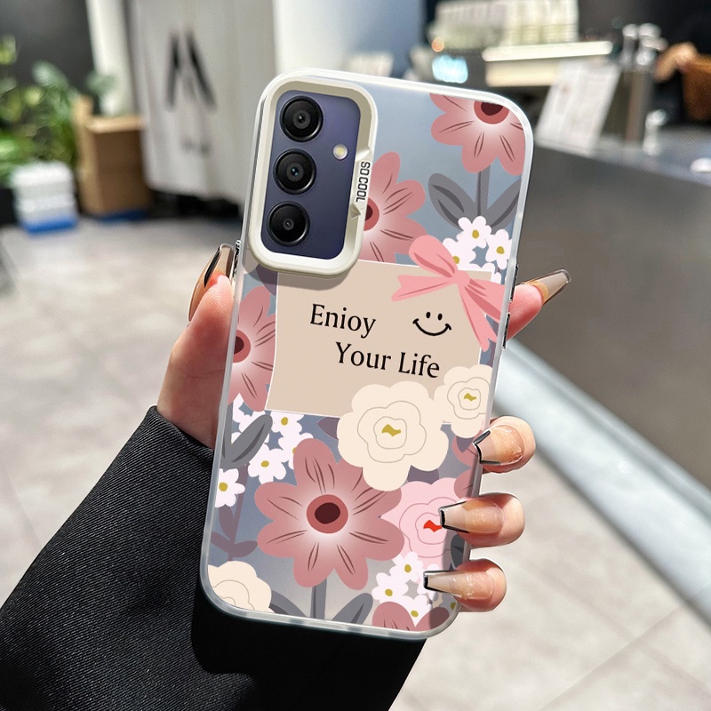 เคสสำหรับ Samsung A15 4G A15 5G M15 A25 A14 A13 A12 F12 M12 A11 M11 A10S M01S เคสโทรศัพท์ดอกไม้สวยๆ