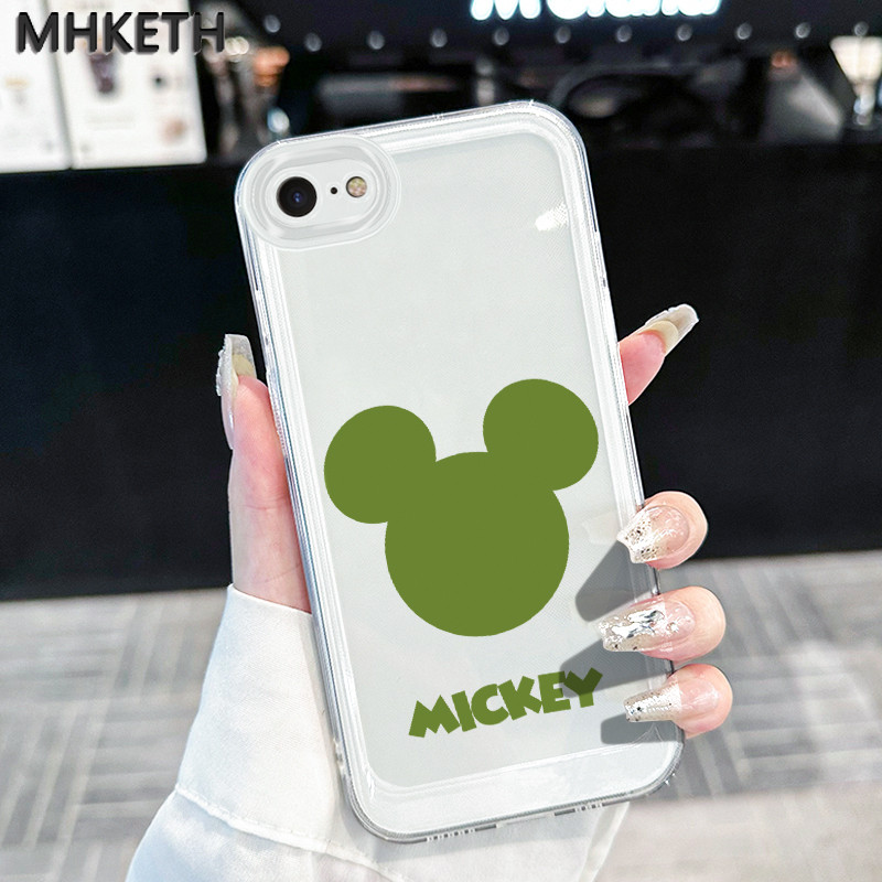 เคสสำหรับ iPhone 7 Plus 8 Plus Se 2020 Xs Max Xr เคสโทรศัพท์โปร่งใสมินิมิคกี้