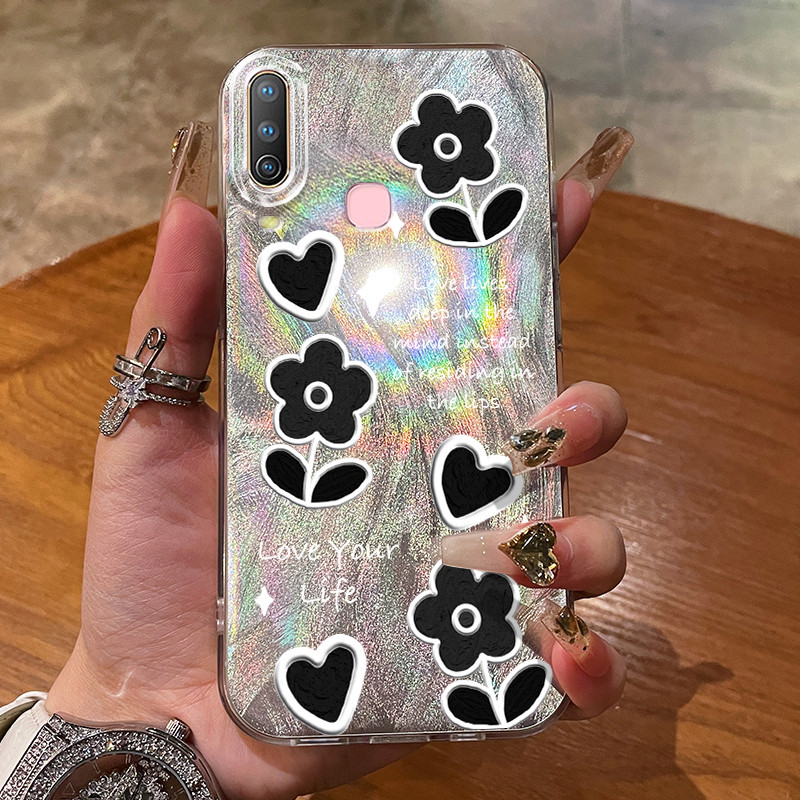 เคสสำหรับ VIVO Y12 Y12i Y15 Y17 Y3 Y3s Y17s Y36i G2 Y28 5G เคสโทรศัพท์ดอกไม้