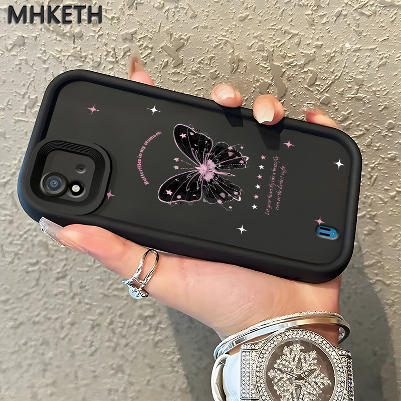 MHKETH เคสสำหรับ Realme C20 C20A C21 C21Y C25Y C11 2020 C11 2021 Narzo 50I เคสโทรศัพท์ผีเสื้อ
